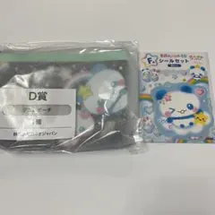 ② 平成ファンシーくじ ぷわぷわパンちゃん デニムポーチ ステッカーセット