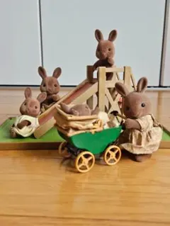 シルバニアファミリー ウサギ ブラウン 人形5体セット