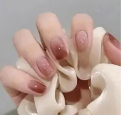 ♥️人気商品♥️ネイルチップ　ヌーディーカラー　ベージュ　ブラウン　結婚式