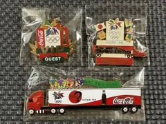 長野 オリンピック　ピンバッジ　コカ・コーラ　3個セット　トラック　VIP