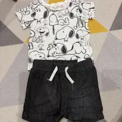 PEANUTS スヌーピー Tシャツとショートパンツセット 68cm