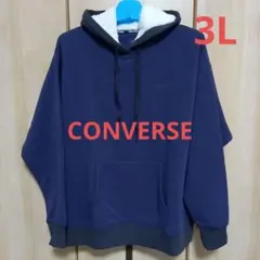 コンバース裏起毛フード裏ボア配色プルパーカー【新年セール2220円にお値下げ中】