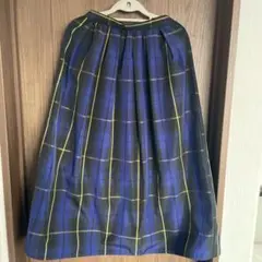 チェック柄 ロングスカート M