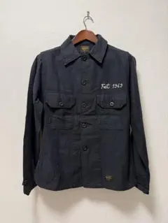 古着　ワークシャツ　SSDD FUCK Mサイズ　ブラック　上着　ジャケット