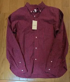 coen ネイビー 赤チェック 長袖シャツ X-LARGE 新品未使用