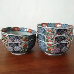 古伊万里 色絵金彩 六角 向付2客 籠花文 茶器 華やかな器 - メルカリ