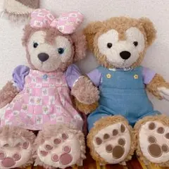 ダッフィー シェリーメイ ♡ お花とパープルのペアコスチューム ハンドメイド