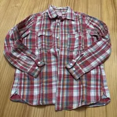 BEAMS BOY チェックシャツ 長袖 レッドのサムネイル