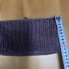 パープルなビーズのバック　着物用にも！