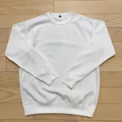 【美品】無印良品　ワッフルクルーネック長袖Ｔシャツ　ホワイト　S