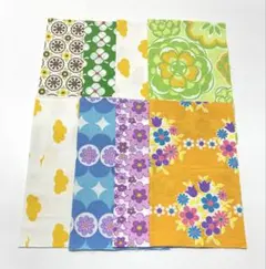 ドイツ ビンテージ 生地 東欧 古布 はぎれ ヴィンテージ　８枚セット