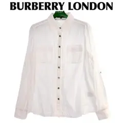 【美品】 BURBERRY LONDON 長袖 薄手 シャツ 40 ホワイトのサムネイル