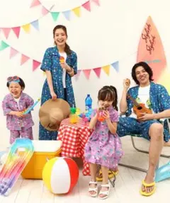 BABYDOLL 親子お揃い ディズニー リゾート柄 ワンピース パープルのサムネイル