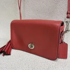 希少美品》COACH ミニショルダーバッグターンロック 水色 スカイブルー 