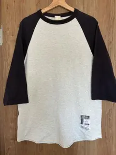 Tenderloinグレー/ネイビー 七分袖カットソー Lサイズ