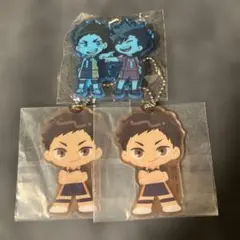 澤村大地 黒尾鉄朗バレーボールキャラクター アクリルキーホルダー 3個セット