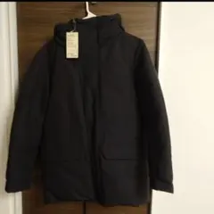 タイムセール　黒 フード付き ダウンジャケット Mサイズ