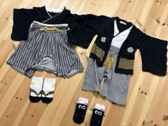 袴ロンパース 男の子 70 80 靴下付き 袴ロンパス　お揃い　コーデ　兄弟