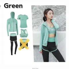 【最終値下げ！！】スポーツウェア　4点セット　グリーン
