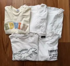 EDWIN 恐竜プリント 白ロンTなど 長袖Tシャツ5枚セット