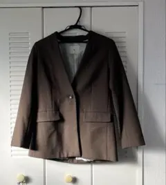 N.Natural Beauty Basic ノーカラージャケット ブラウンS