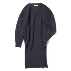 クリアインプレッション⭐️長袖ロングニット ネイビー