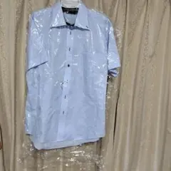 水色 半袖ワイシャツ