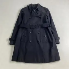 バーバリーロンドン　トレンチコート　ノバチェック　ベルト付き　ダブル　ブラック