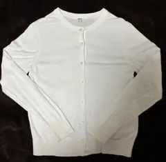 UNIQLO UVカットクルーネックカーディガン￼ オフホワイト Ｍサイズ