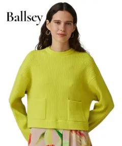 美品✨️Ballsey リブ ショートプルオーバー　黄色　S　ポケットのサムネイル