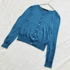 TOCCA シルクリブニットボレロ カーディガン フリル 緑 XS*OD227