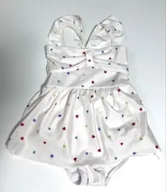 女の子用カラフルハート柄ワンピース水着