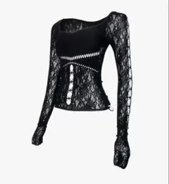 FETICO】完売品レースニットボディスーツ BLACK - メルカリ