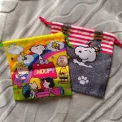 【新品未使用・中古品】スヌーピー　巾着
