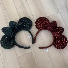 【お得セット】東京ディズニーリゾート　ミニー　スパンコール　カチューシャ