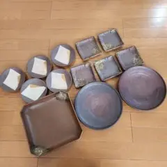 ブラウン系陶器皿 13点セット