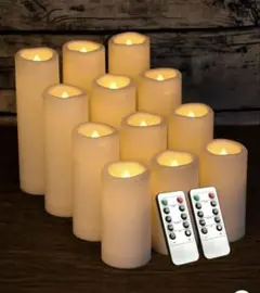 ホワイトLEDキャンドル12個セット