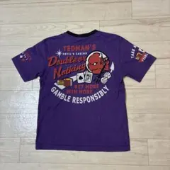 テッドマン　バックプリント 　　リンガーTシャツ　38 パープルのサムネイル