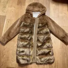 Chloé クロエ キッズ コート 12Y ブラウン フード付