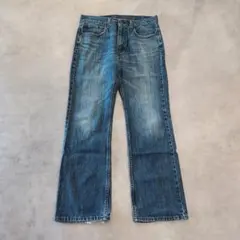 リーバイス527 Levis W33 フレア ブーツ 青 古着 ヒゲ 23914
