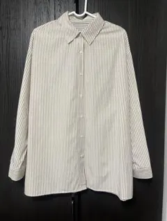 LAUIR ストライプシャツ ベージュ 長袖のサムネイル