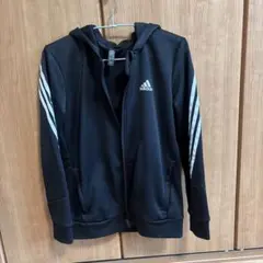 adidas ブラック ジャージ フード付き