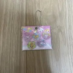 フワフワらびちゃんおはじきシールフレークキーホルダー