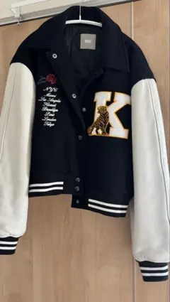 KRHYME DESIGN】PU LEATHER VARSITY JACKET - メルカリ