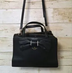 SALE　Kate Spade リボン ショルダーバッグ ブラックのサムネイル