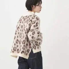 ヒョウ柄 ニット フリーサイズのサムネイル