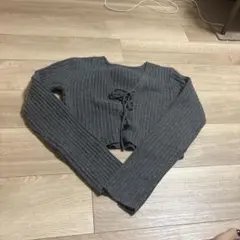 GRL ダークグレー リブ編み ニット　^_^^_^さん専用