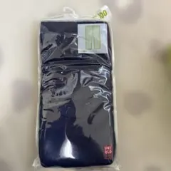 ユニクロ　レギンス 10分丈　ブルー　リブ編み　100