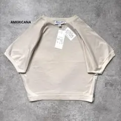【新品】Americana 定価1.1万　ドルマンTシャツ ベージュ　ショート丈のサムネイル