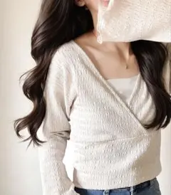 【新品未使用】　　フレアスリーブ　アイボリー